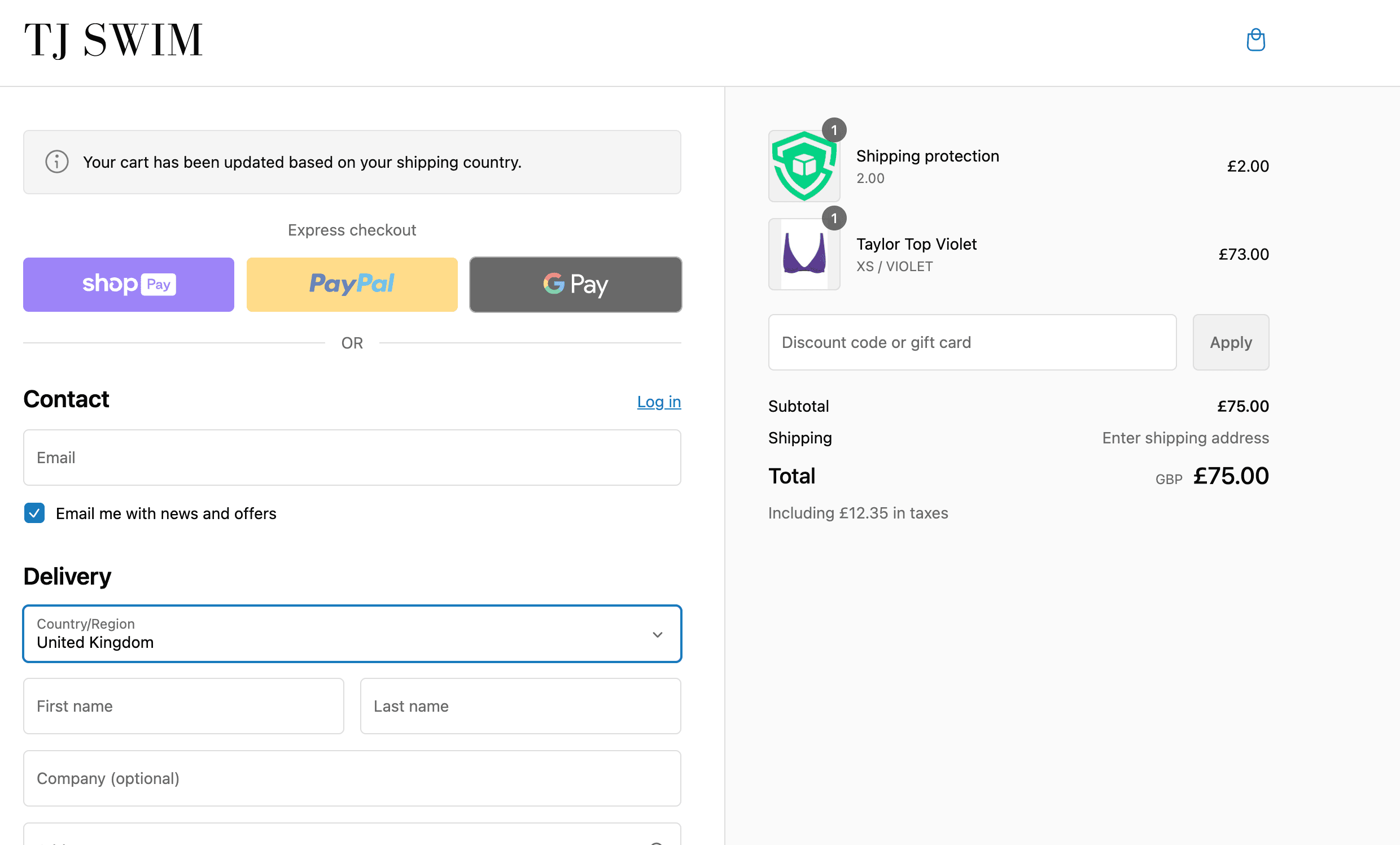 How to apply Tj Swim coupon code